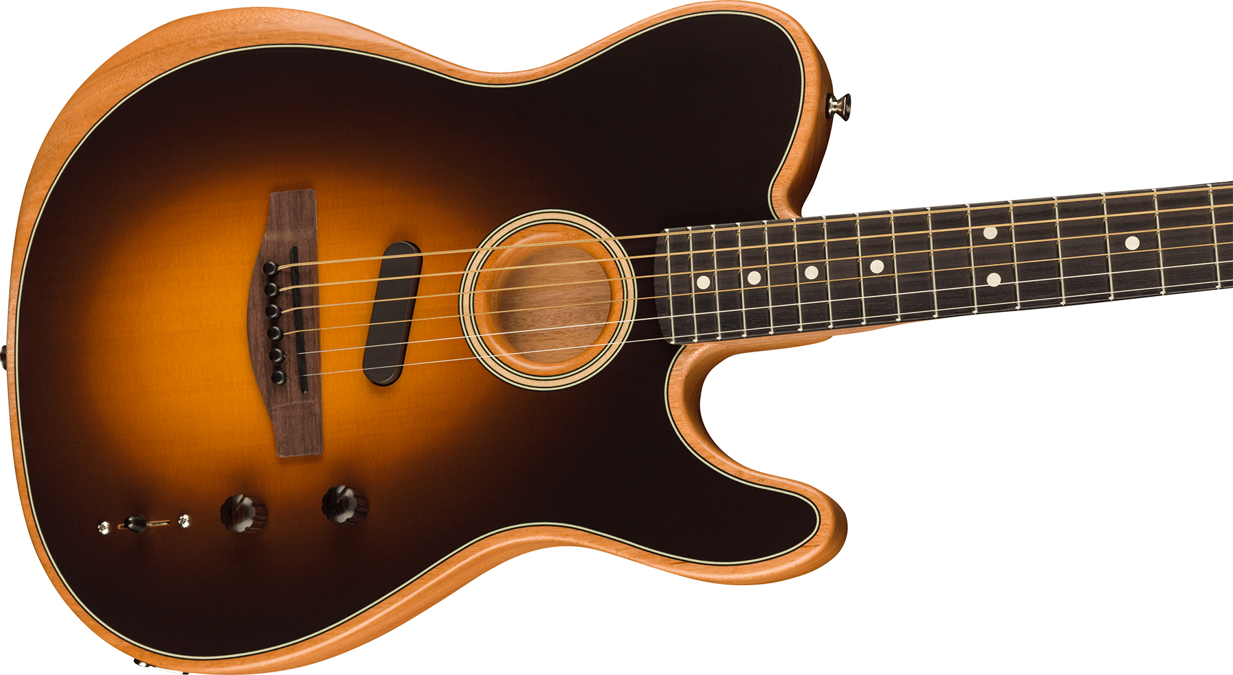 Fender Acoustasonic Tele Player Mex Epicea Acajou Rw - Shadow Burst - Elektro-akoestische gitaar - Variation 2