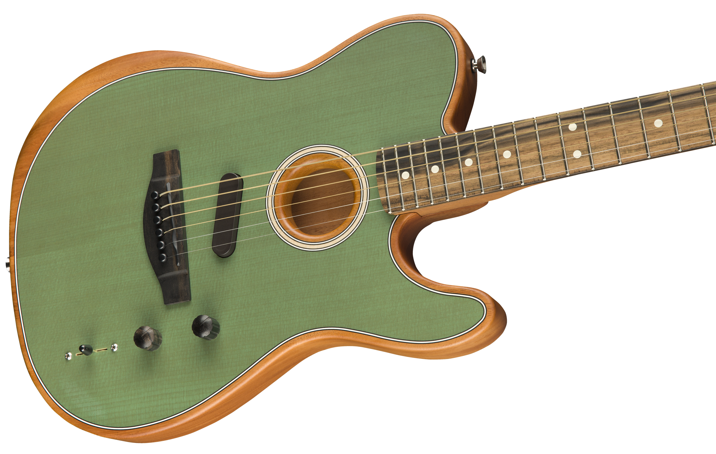 Fender Tele American Acoustasonic Usa Eb - Surf Green - Westerngitaar & electro - Variation 3