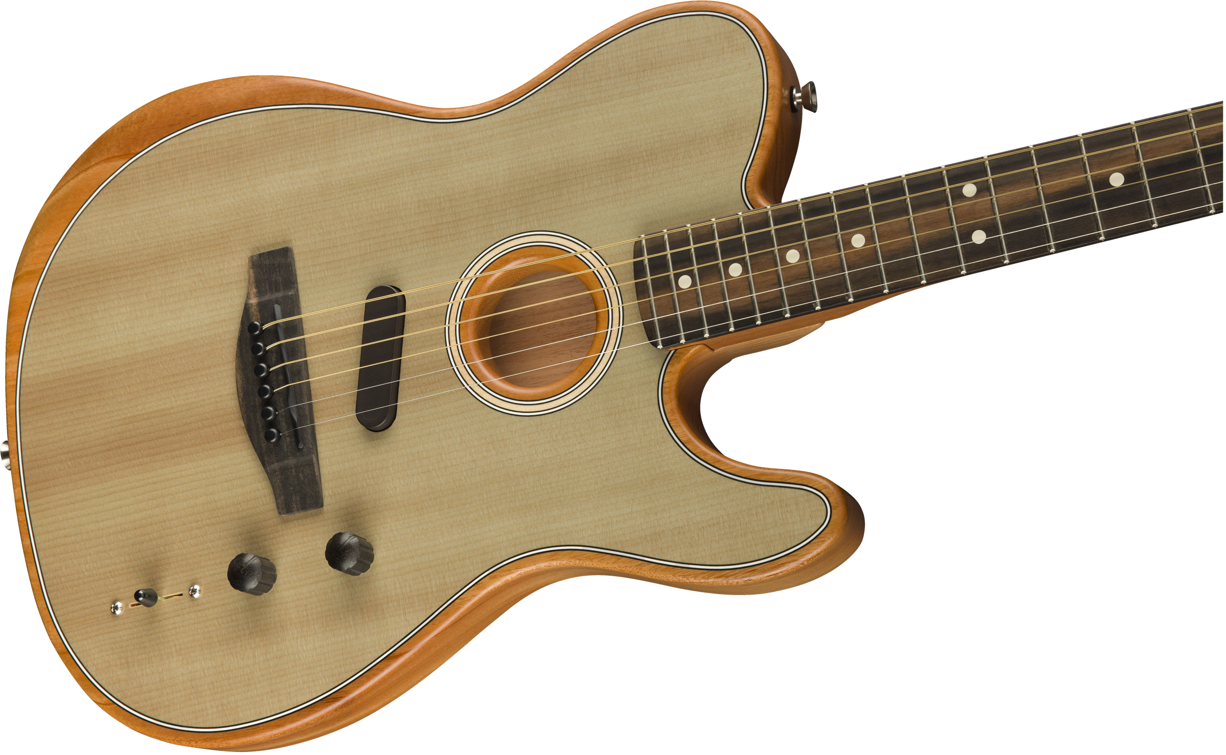 Fender Tele American Acoustasonic Usa Eb - Sonic Gray - Elektro-akoestische gitaar - Variation 3