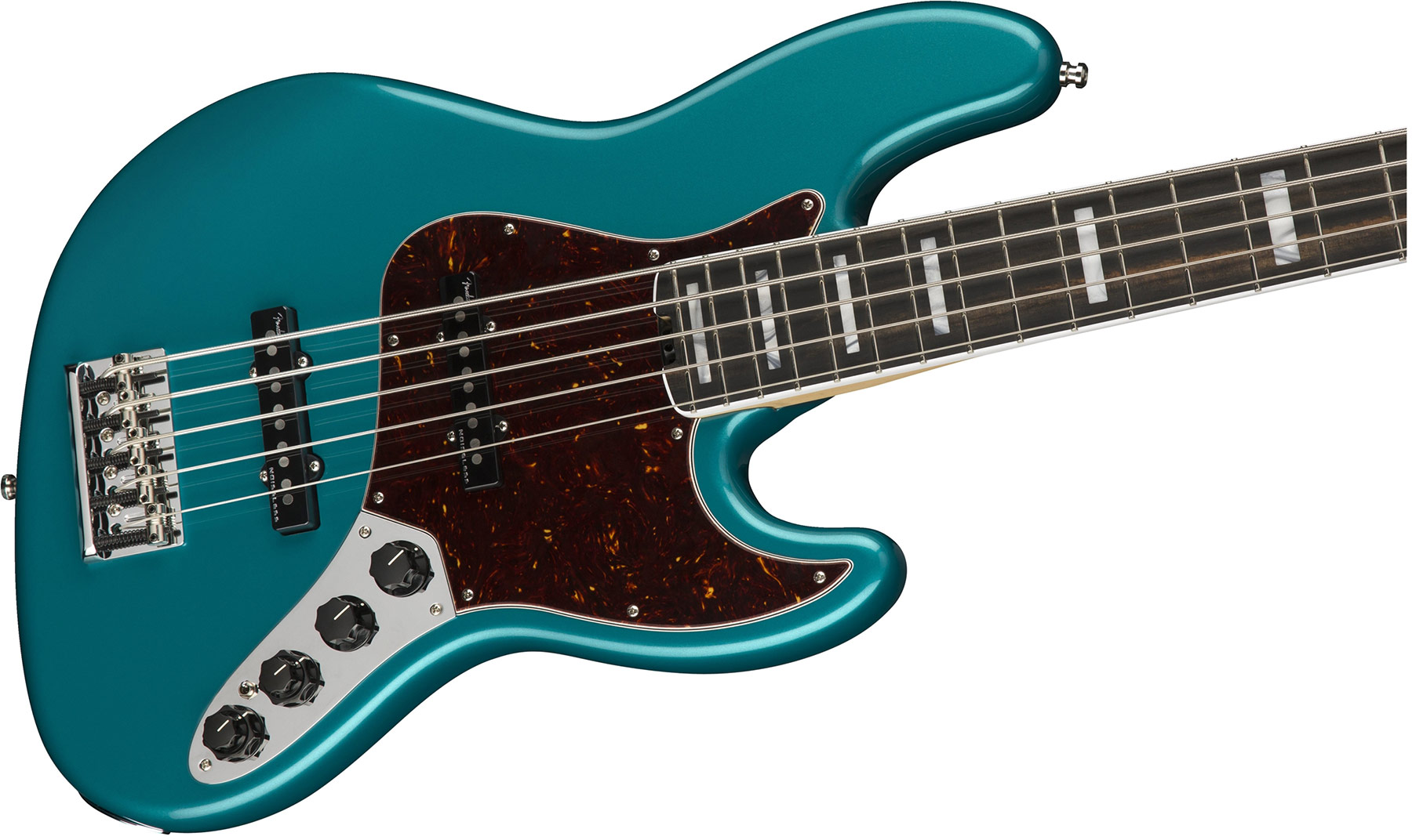 Fender American Elite Jazz Bass V Usa Eb - Ocean Turquoise - Solid body elektrische bas - Variation 2