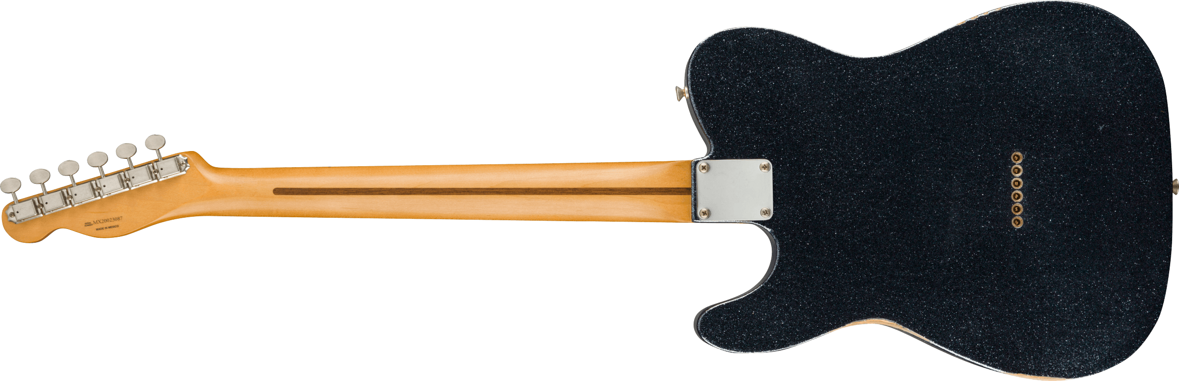 Fender Brad Paisley Esquire Tele Signature Mex Mn - Road Worn Black Sparkle - Televorm elektrische gitaar - Variation 1