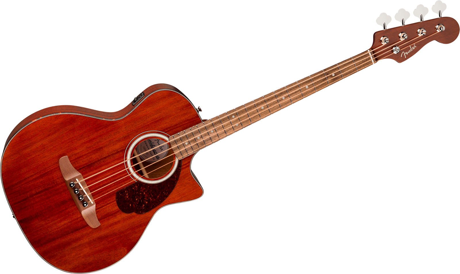 Fender Kingman Bass Deluxe Ce Mahogany California Cw Shsc Tout Acajou Noy - Natural - Akoestische bas - Variation 1