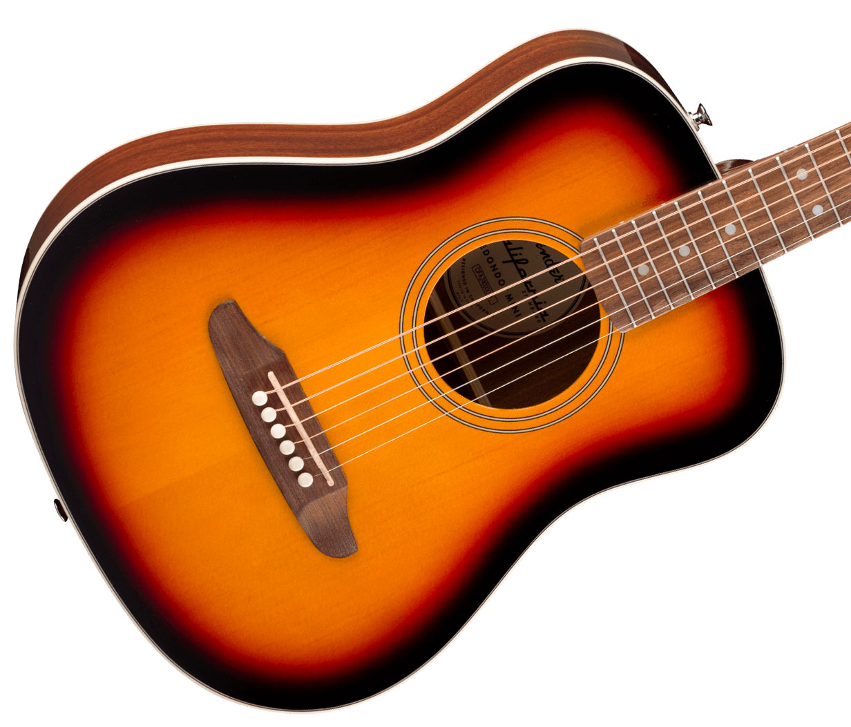 Fender California Standard Redondo Mini Epicea Sapele Noy +housse - 3-color Sunburst - Folk gitaar - Variation 2