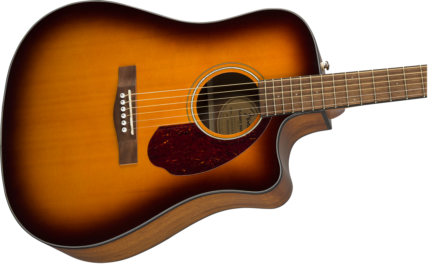 Fender Cd-140sce Classic Design Dreadnought Cw Epicea Ovangkol Wal +etui - Sunburst - Elektro-akoestische gitaar - Variation 2