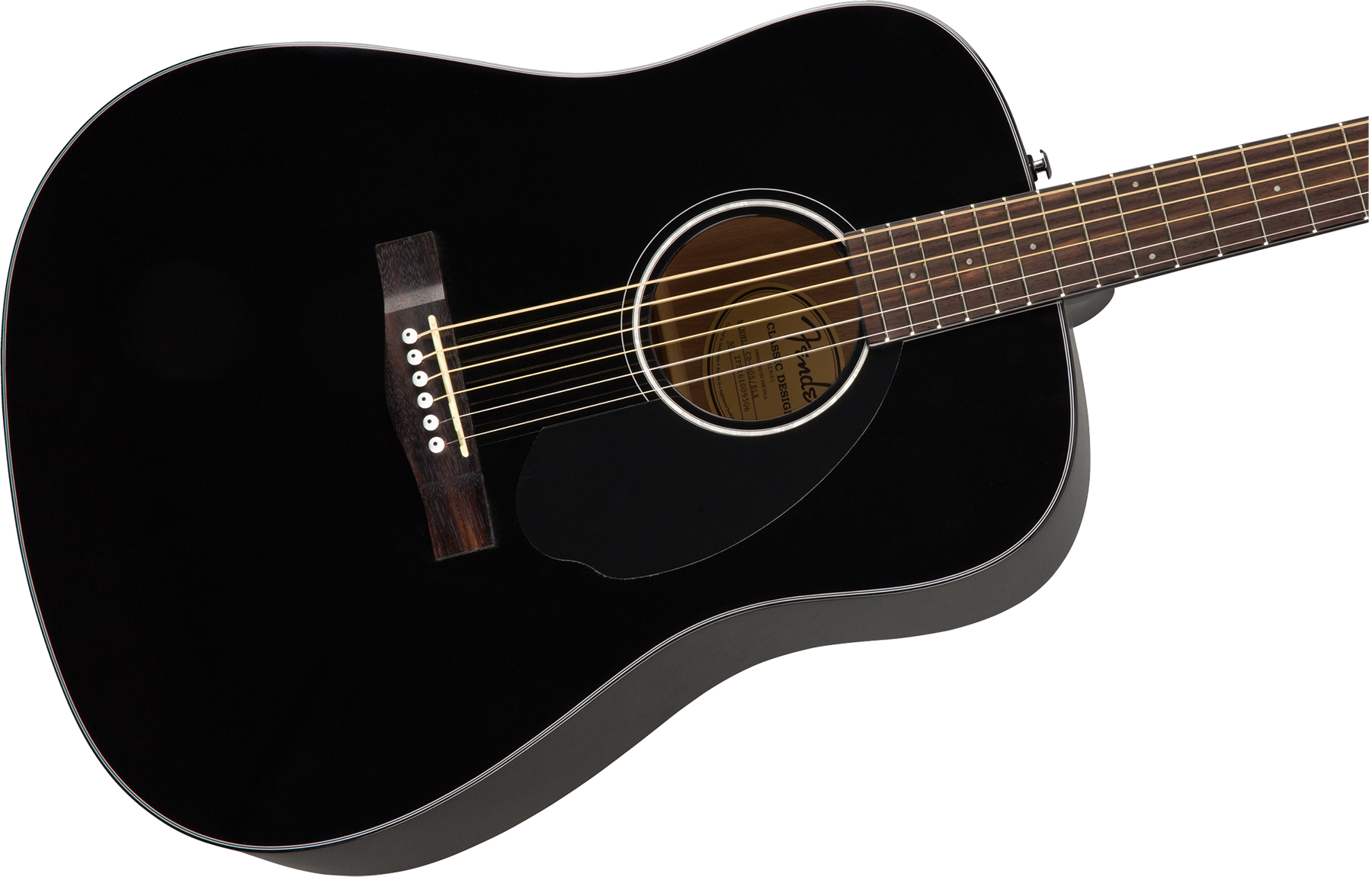 Fender Cd-60s 2019 Dreadnought Epicea Acajou Wal - Black - Westerngitaar & electro - Variation 2