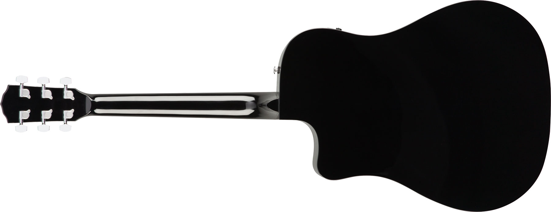 Fender Cd-60sce Dreadnought Cw Epicea Acajou Wal - Black - Elektro-akoestische gitaar - Variation 1