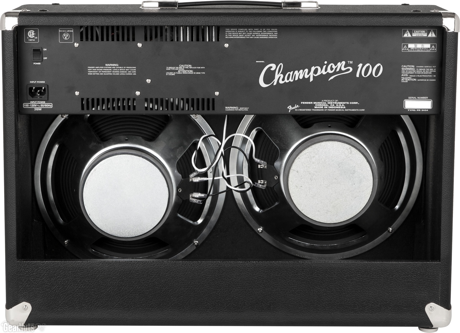 Fender Champion 100 100w 2x12 Black - Combo voor elektrische gitaar - Variation 1