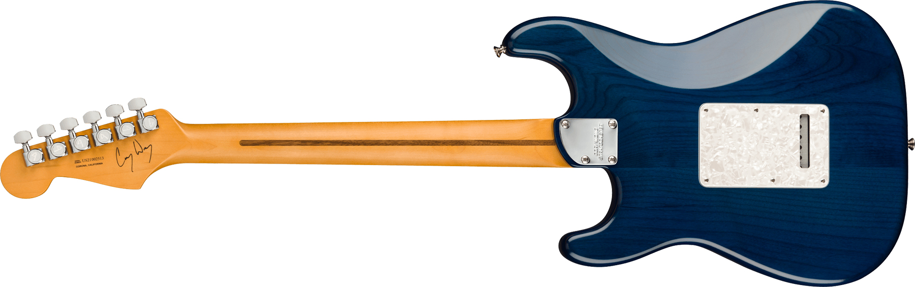 Fender Cory Wong Strat Signature Usa 3s Trem Rw - Sapphire Blue Transparent - Elektrische gitaar in Str-vorm - Variation 1