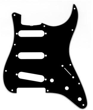 Pickguard Fender 11-Hole '60s Vintage-Style Stratocaster SSS Pickguards - Black