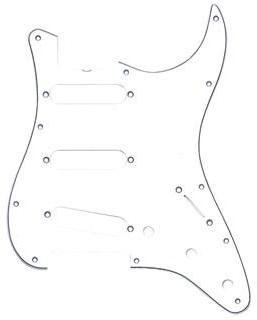 Pickguard Fender 11-Hole '60s Vintage-Style Stratocaster SSS Pickguards - White