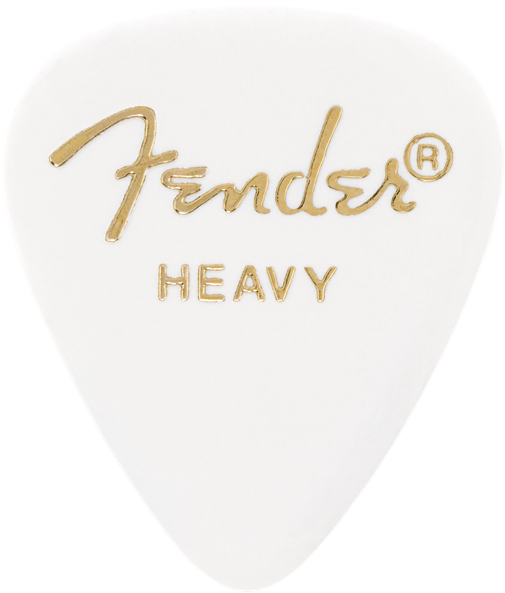 Fender 351 Classic Celluloid Heavy White - Plectrum - Main picture