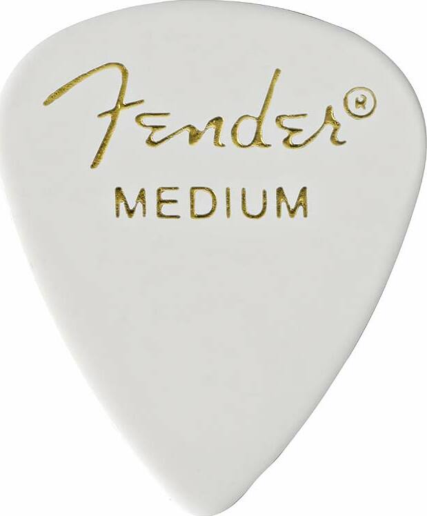 Fender 351 Classic Celluloid Medium White - Plectrum - Main picture