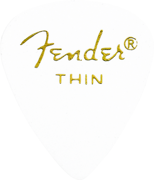 Fender 351 Classic Celluloid Thin White - Plectrum - Main picture