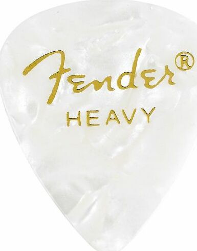 Fender 351 Shape Premium Heavy White Moto - Plectrum - Main picture