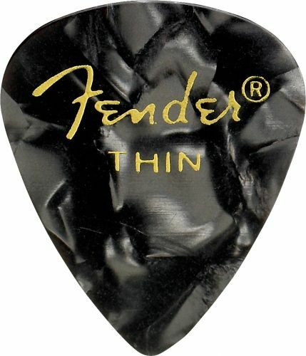 Fender 351 Shape Premium Thin Black Moto - Plectrum - Main picture