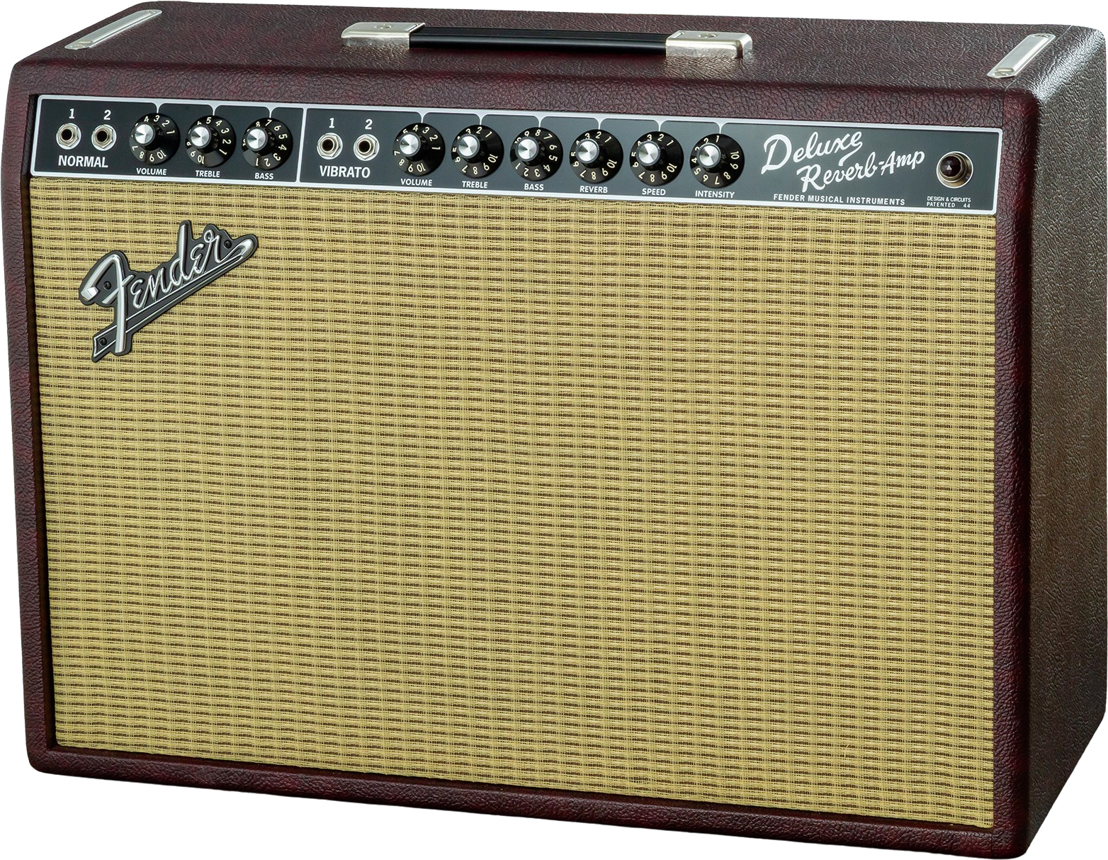 Fender 65 Deluxe Reverb Ltd 22w 1x12 Jensen P12q Bordeaux Blues - Combo voor elektrische gitaar - Main picture
