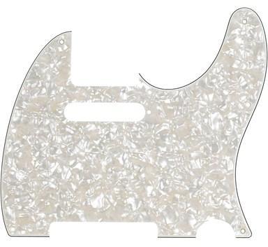 Pickguard Fender 8-Hole Mount Multi-Ply Telecaster Pickguards - Aged Pearl White