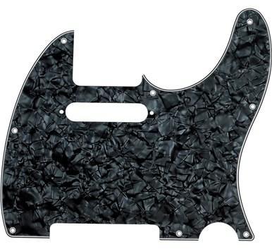 Pickguard Fender 8-Hole Mount Multi-Ply Telecaster Pickguards - Black Moto