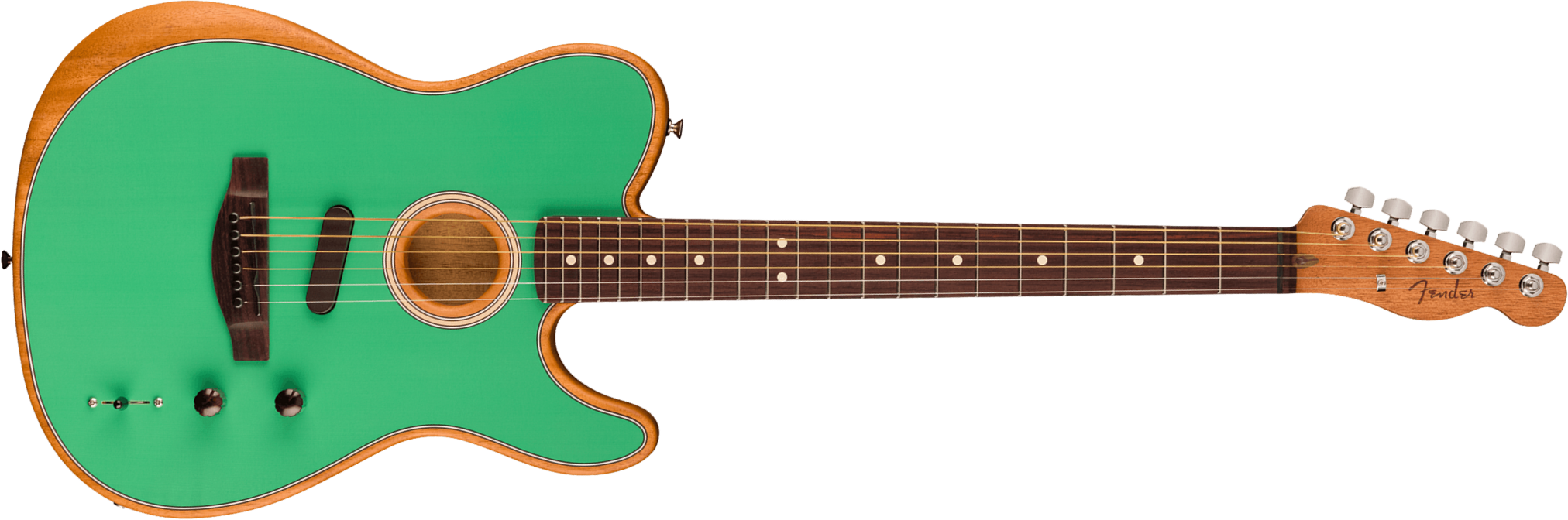 Fender Acoustasonic Tele Player Ltd Mex Epicea Acajou Rw - Sea Foam Green - Volksgitaar - Main picture