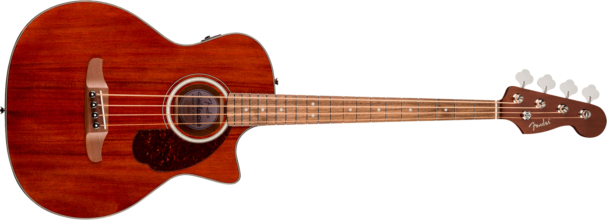 Fender Kingman Bass Deluxe Ce Mahogany California Cw Shsc Tout Acajou Noy - Natural - Akoestische bas - Main picture