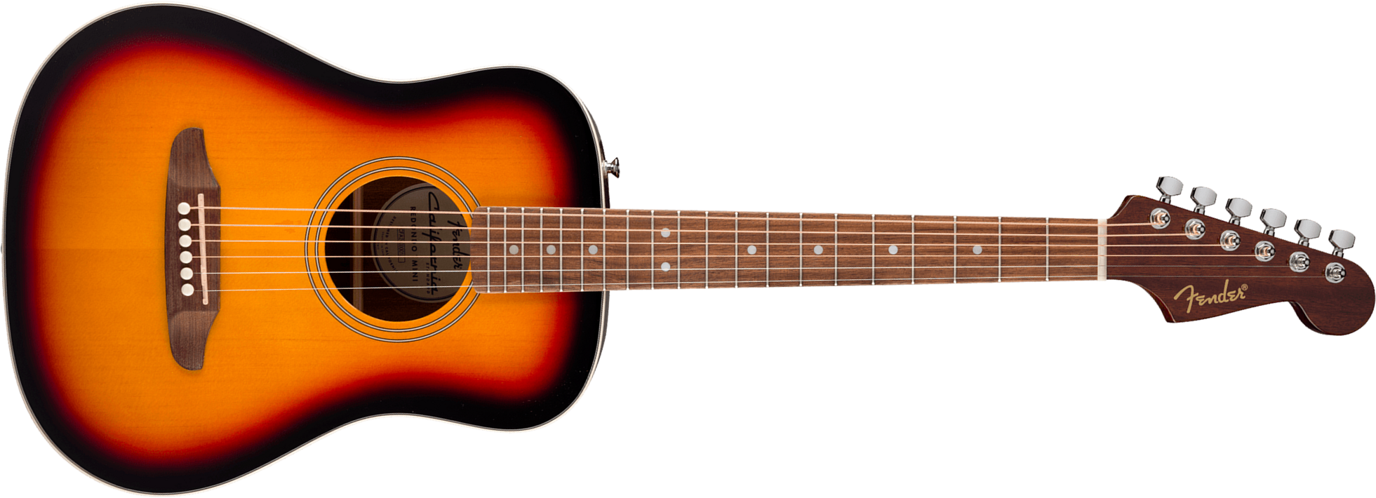 Fender California Standard Redondo Mini Epicea Sapele Noy +housse - 3-color Sunburst - Folk gitaar - Main picture