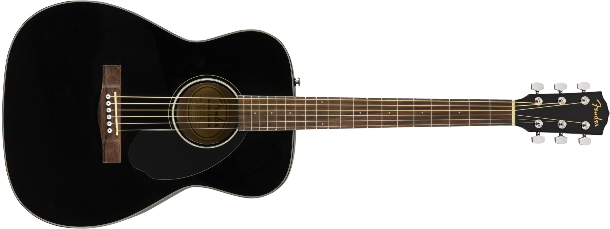 Fender Cc-60s Concert Epicea Acajou Wal - Black - Westerngitaar & electro - Main picture