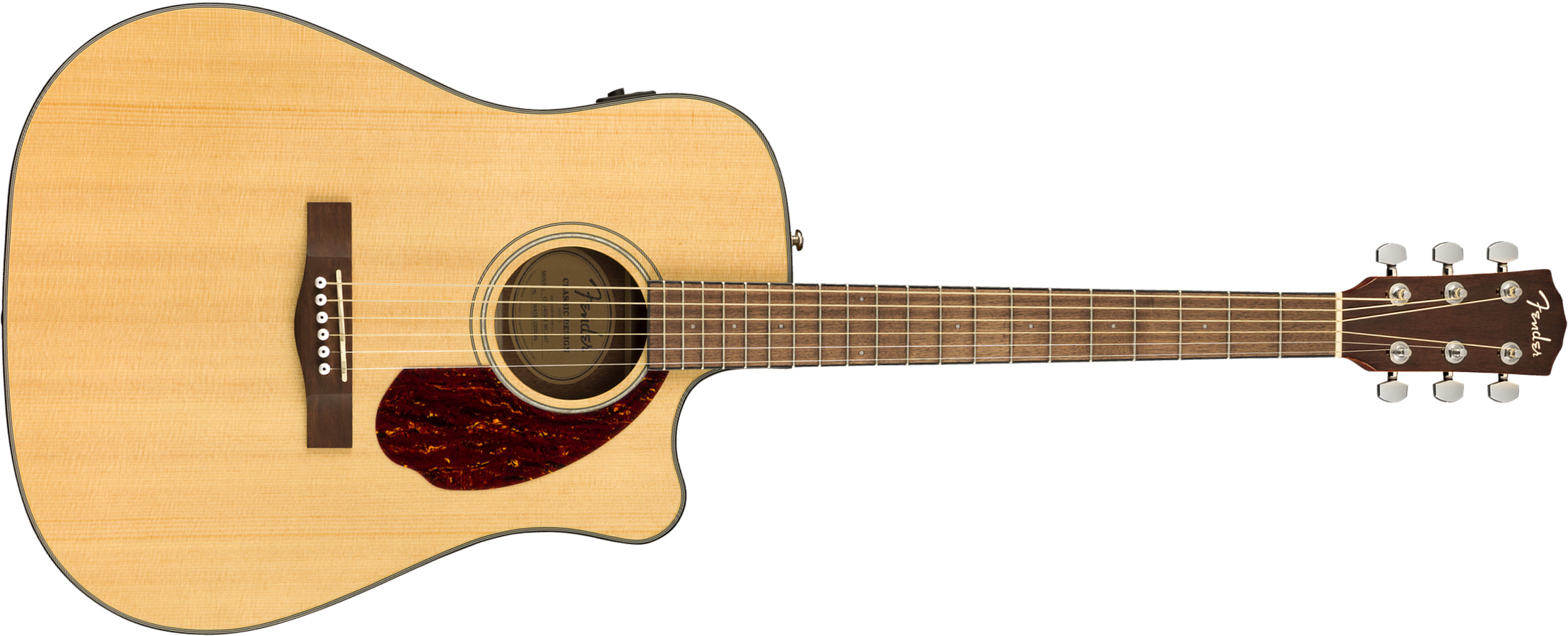 Fender Cd-140sce Classic Design Dreadnought Cw Epicea Ovangkol Wal +etui - Natural - Elektro-akoestische gitaar - Main picture