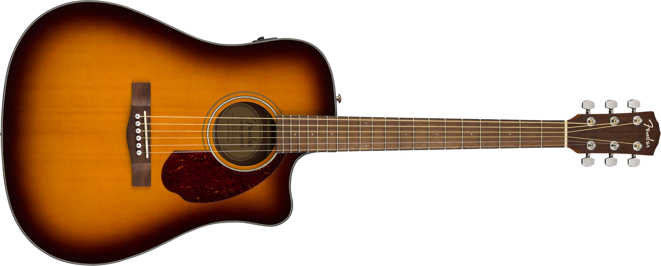 Fender Cd-140sce Classic Design Dreadnought Cw Epicea Ovangkol Wal +etui - Sunburst - Elektro-akoestische gitaar - Main picture