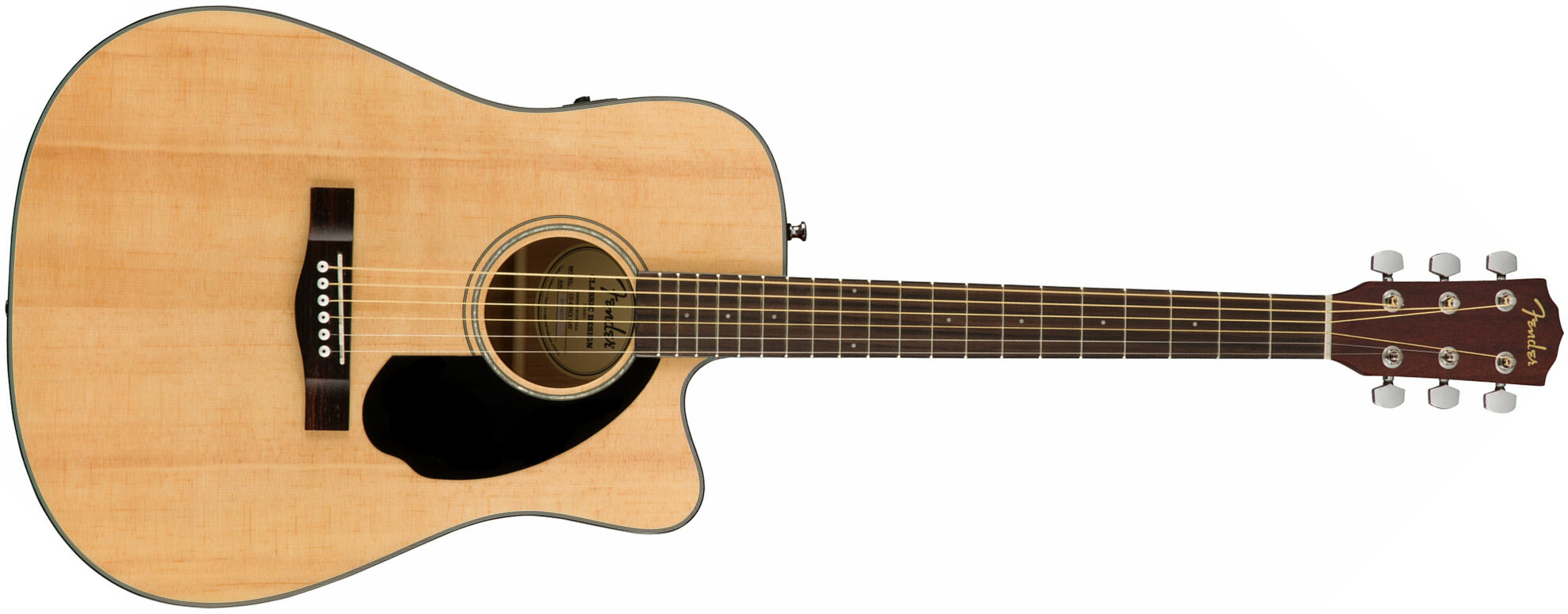 Fender Cd-60sce Dreadnought Cw Epicea Acajou Wal - Natural - Elektro-akoestische gitaar - Main picture