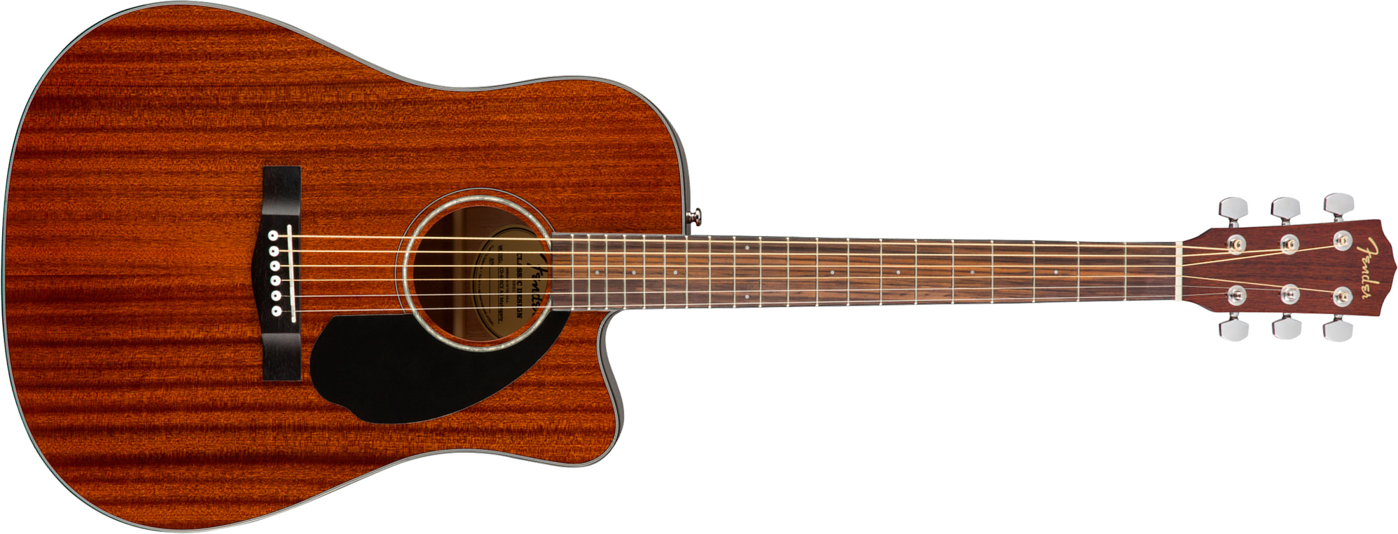 Fender Cd60sce All Mahogany Dreadnought Cw Tout Acajou Wal - Natural - Folk gitaar - Main picture
