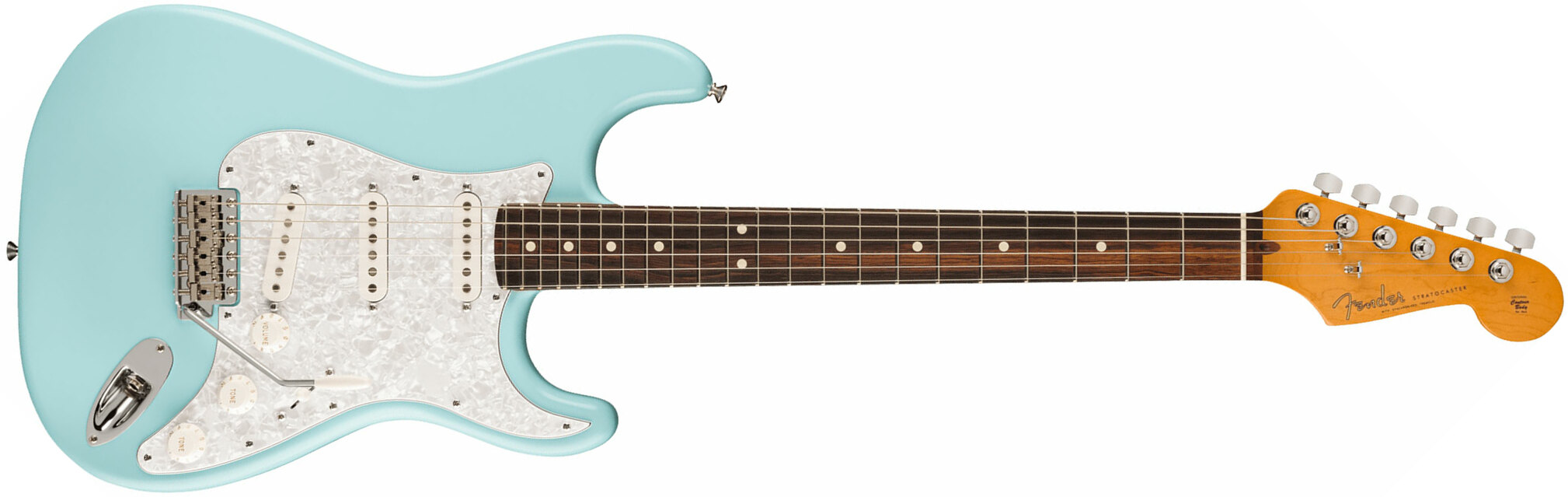 Fender Cory Wong Strat Ltd Signature Usa Stss Trem Rw - Daphne Blue - Elektrische gitaar in Str-vorm - Main picture