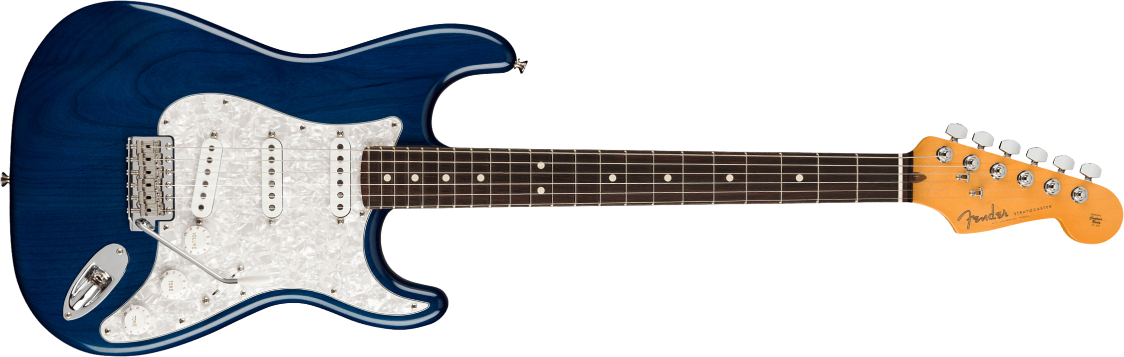 Fender Cory Wong Strat Signature Usa 3s Trem Rw - Sapphire Blue Transparent - Elektrische gitaar in Str-vorm - Main picture