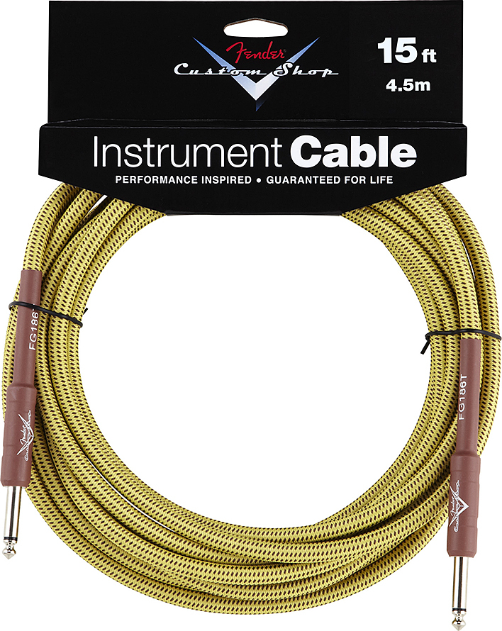 Fender Custom Shop Instrument Cable Droit/droit 15ft 4.5m Tweed - Kabel - Main picture