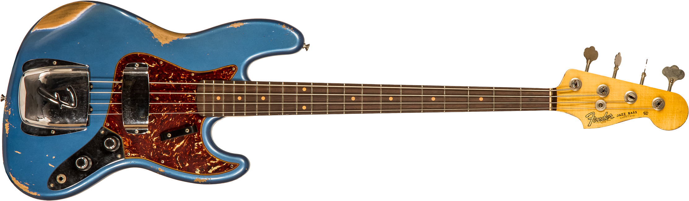 Fender Custom Shop Jazz Bass 1961 Rw #cz556667 - Heavy Relic Lake Placid Blue - Solid body elektrische bas - Main picture