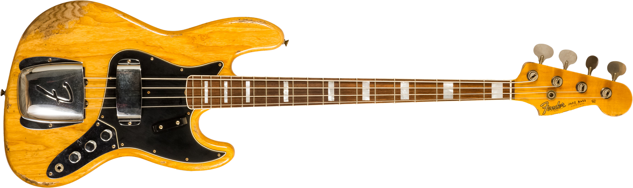 Fender Custom Shop Jazz Bass Custom Rw - Heavy Relic Aged Natural - Solid body elektrische bas - Main picture