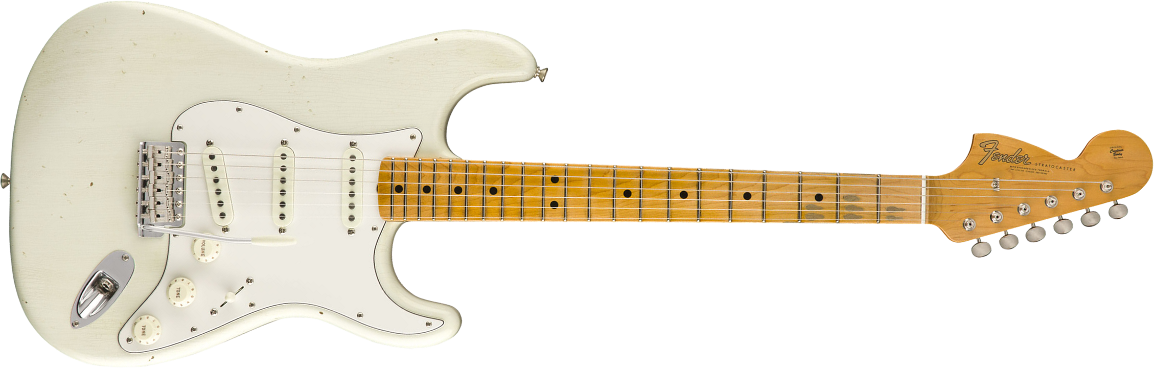 Fender Custom Shop Jimi Hendrix Strat Voodoo Child Signature 2018 Mn - Journeyman Relic Olympic White - Elektrische gitaar in Str-vorm - Main picture