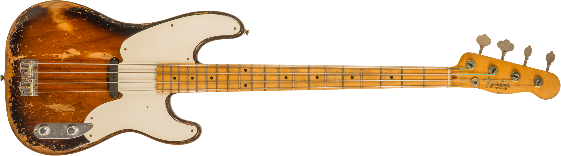 Fender Custom Shop Precision Bass 1955 Masterbuilt D.galuszka #xn3431 - Heavy Relic 2-color Sunburst - Solid body elektrische bas - Main picture