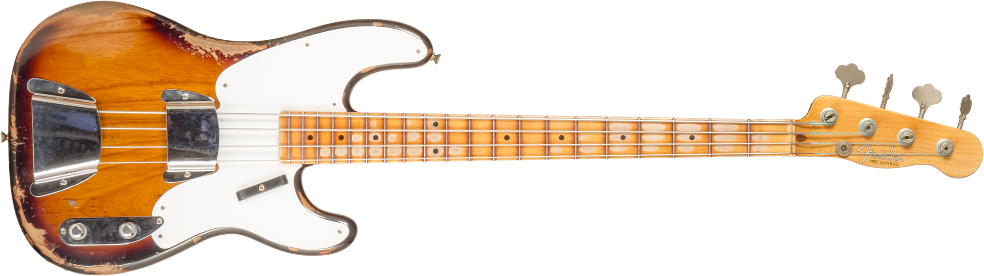 Fender Custom Shop Precision Bass 1955 Mn #r133839 - Heavy Relic 2-color Sunburst - Solid body elektrische bas - Main picture