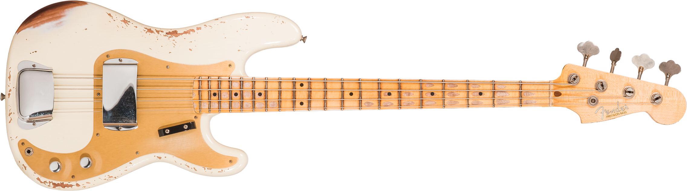 Fender Custom Shop Precision Bass 1958 Mn #cz569181 - Heavy Relic Vintage White - Solid body elektrische bas - Main picture