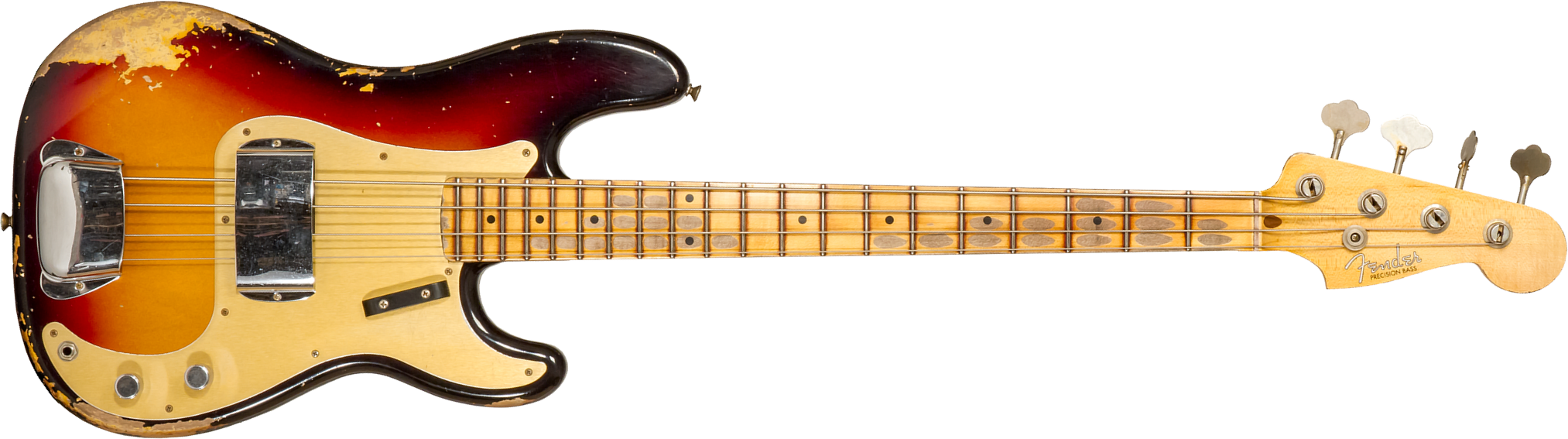 Fender Custom Shop Precision Bass 1958 Mn #cz573256 - Heavy Relic 3-color Sunburst - Solid body elektrische bas - Main picture