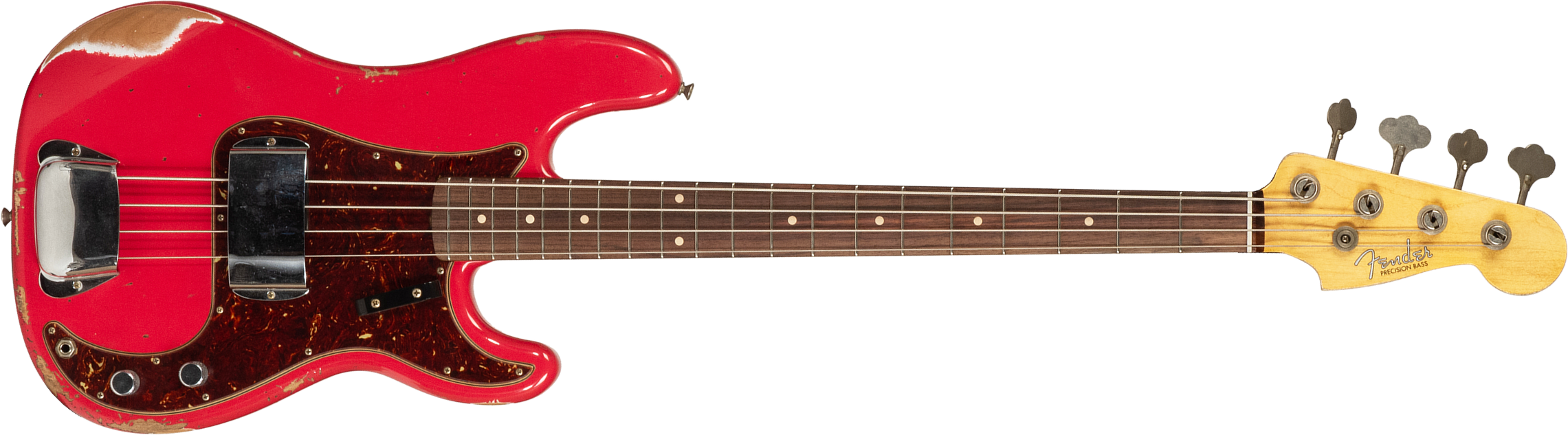 Fender Custom Shop Precision Bass 1960 Rw #r117926 - Heavy Relic Fiesta Red - Solid body elektrische bas - Main picture