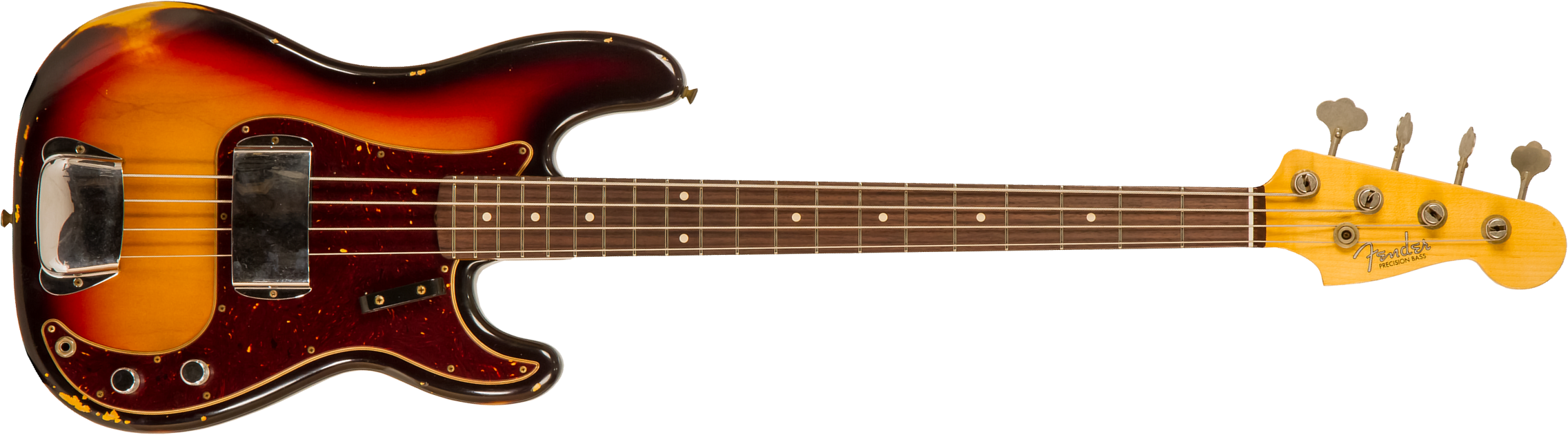 Fender Custom Shop Precision Bass 1961 Rw #cz556533 - Relic 3-color Sunburst - Solid body elektrische bas - Main picture