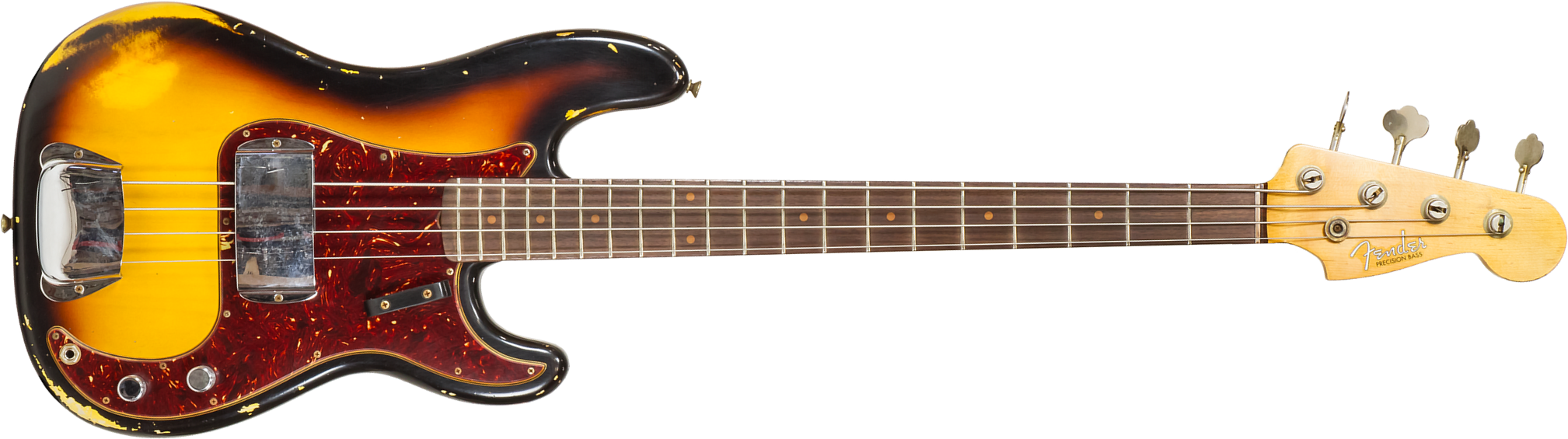 Fender Custom Shop Precision Bass 1963 Rw #cz560028 - Heavy Relic Aged 3-color Sunburst - Solid body elektrische bas - Main picture