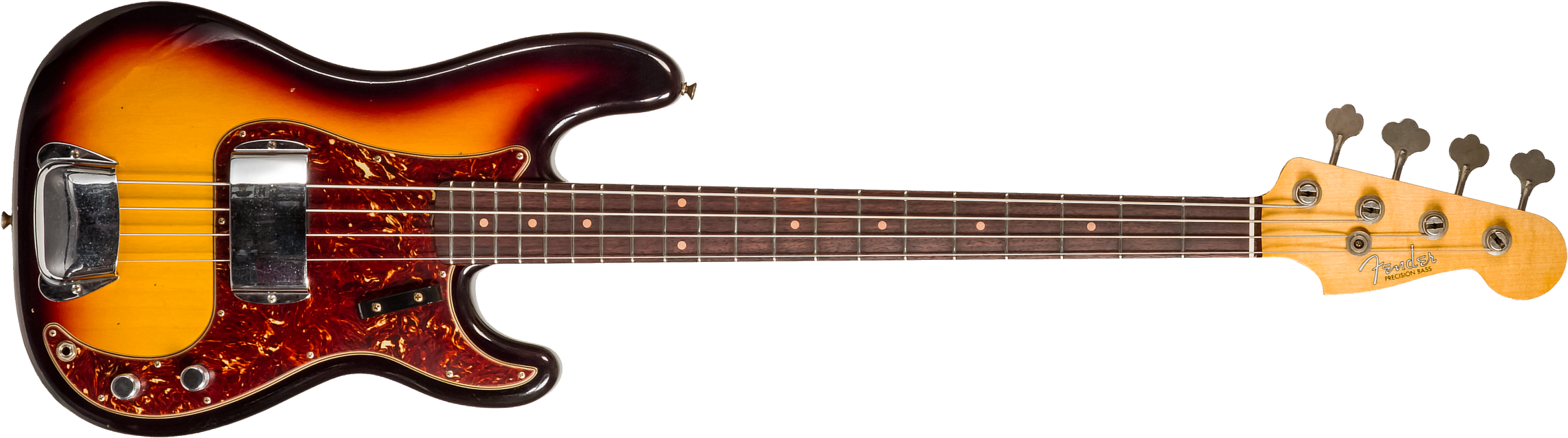 Fender Custom Shop Precision Bass 1963 Rw #cz56919 - Journeyman Relic 3-color Sunburst - Solid body elektrische bas - Main picture
