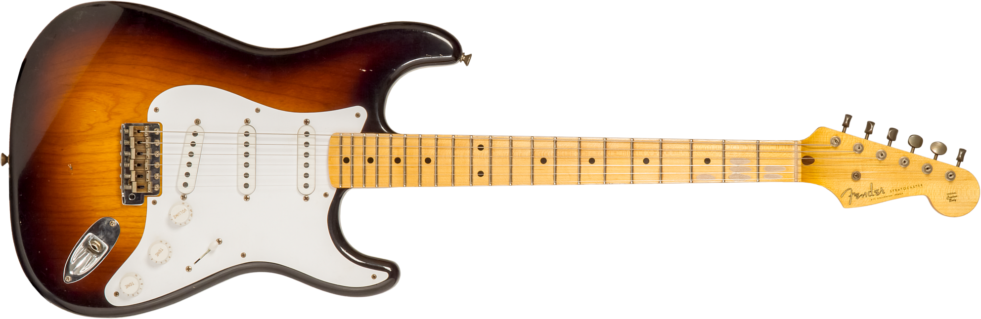 Fender Custom Shop Strat 1954 70th Anniv. 3s Trem Mn #xn4199 - Journeyman Relic Wide-fade 2-color Sunburst - Elektrische gitaar in Str-vorm - Main pic