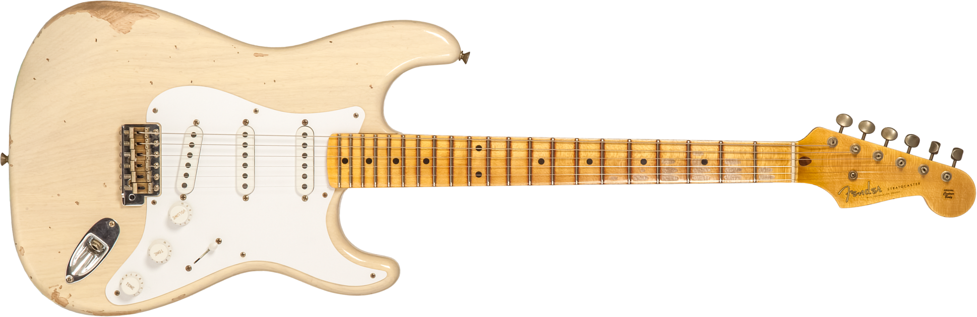 Fender Custom Shop Strat 1954 70th Anniv. 3s Trem Mn #xn4342 - Relic Vintage Blonde - Elektrische gitaar in Str-vorm - Main picture