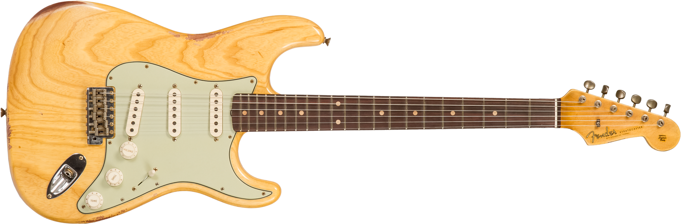 Fender Custom Shop Strat 1959 3s Trem Rw #r133843 - Relic Antique Natural - Elektrische gitaar in Str-vorm - Main picture