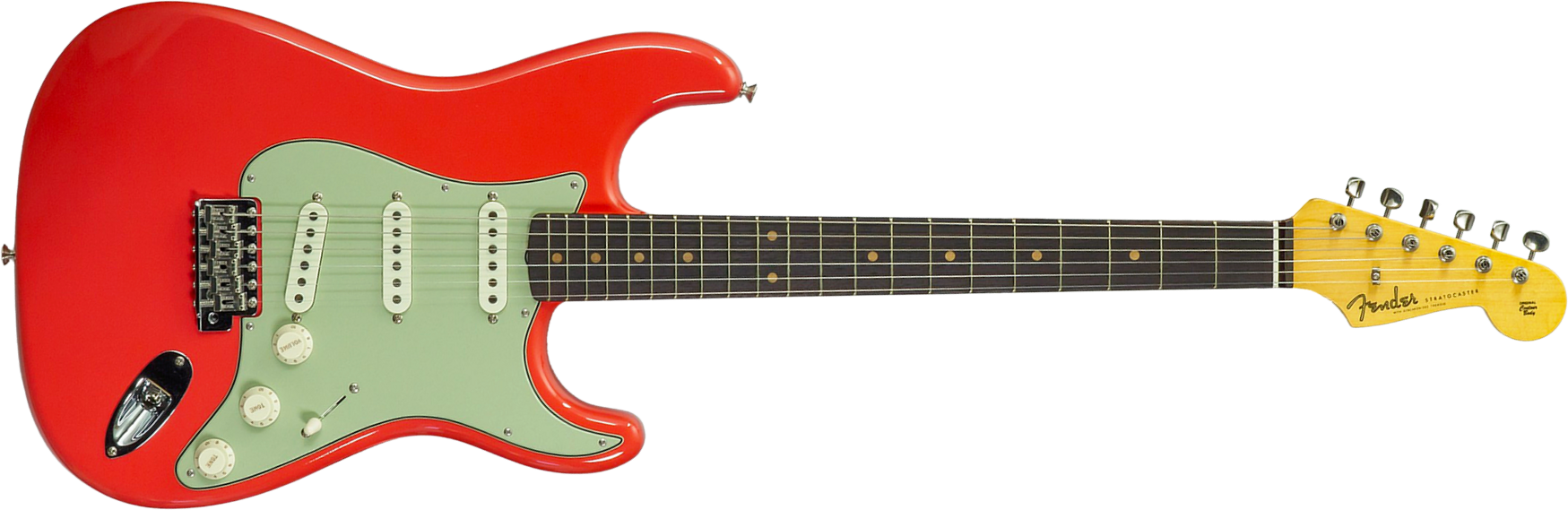Fender Custom Shop Strat 1959 Vintage Custom 3s Trem Rw #r147785 - Time Capsule Fiesta Red - Elektrische gitaar in Strat vorm - Main picture