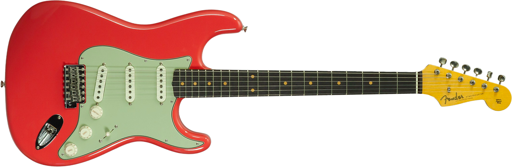 Fender Custom Shop Strat 1959 Vintage Custom 3s Trem Rw #r148219 - Time Capsule Fiesta Red - Elektrische gitaar in Strat vorm - Main picture