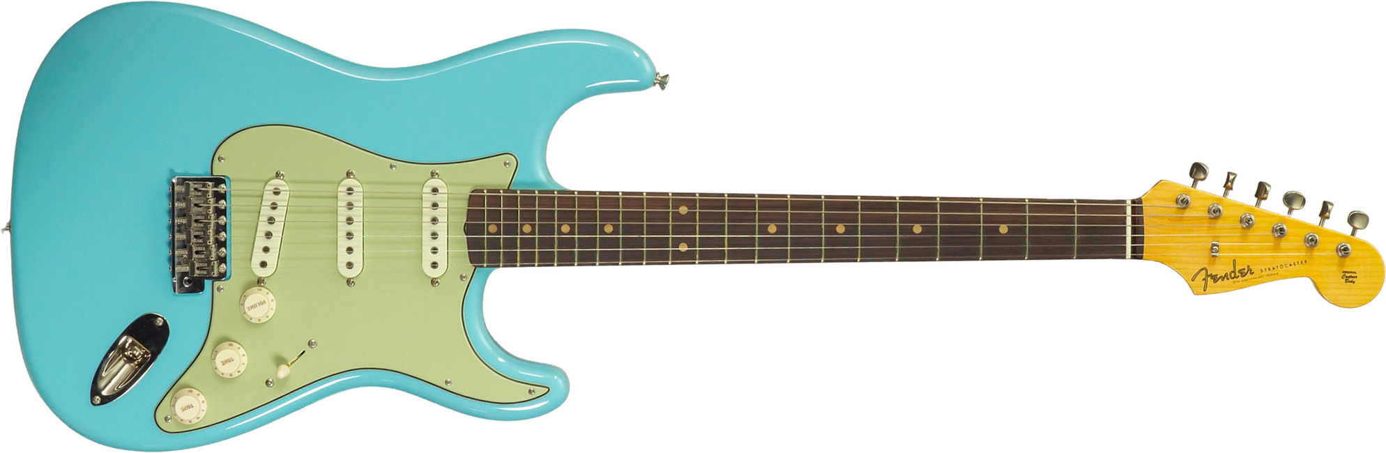 Fender Custom Shop Strat 1959 Vintage Custom 3s Trem Rw #r150835 - Time Capsule Daphne Blue - Elektrische gitaar in Strat vorm - Main picture